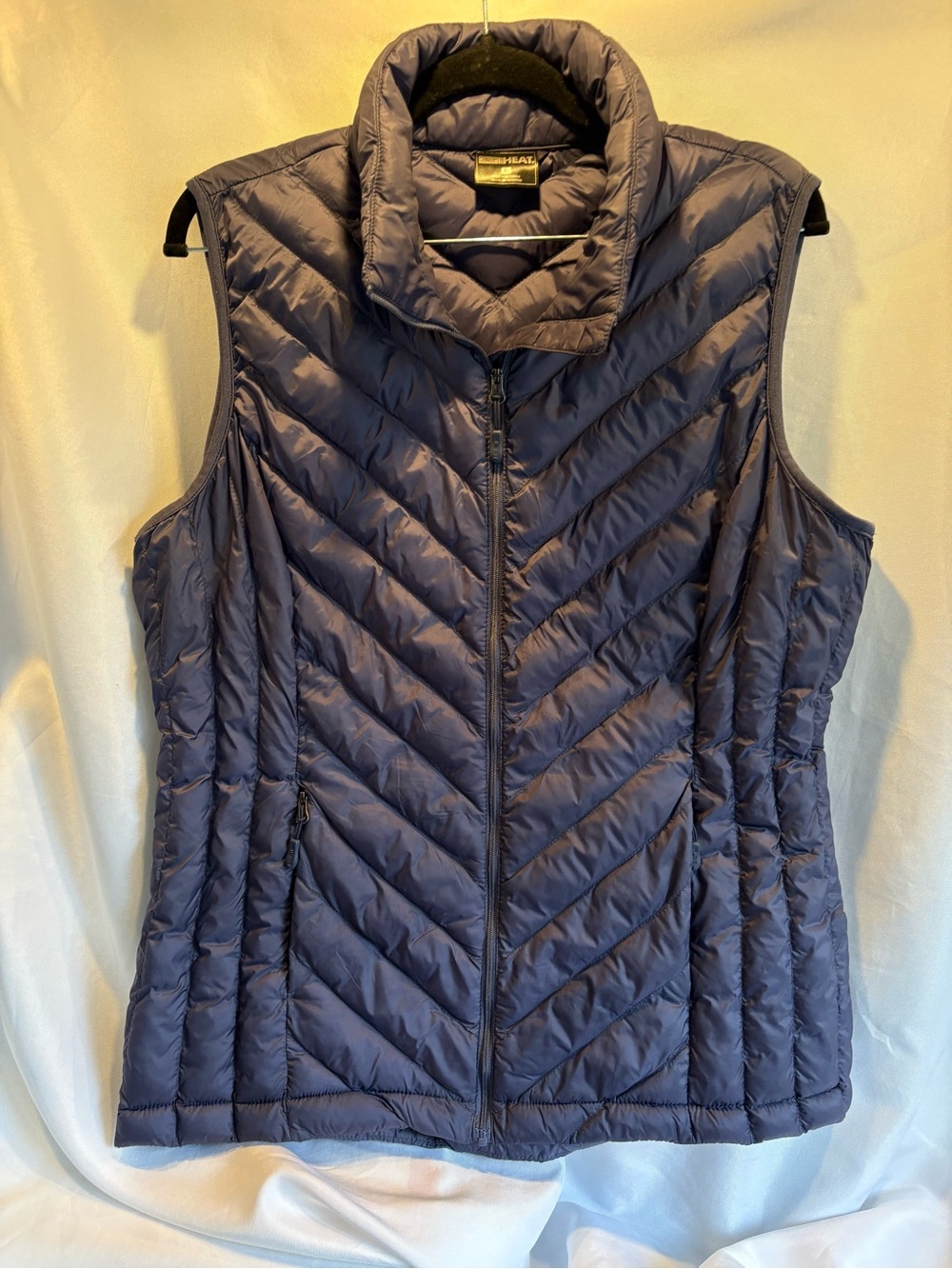 32 Degrees Women's Quilted Chevron Vest in light purple